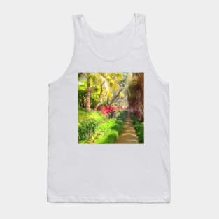 Madeira Island Sidewalk, a Walk through the worlds Finest Botanical Gardens Tank Top